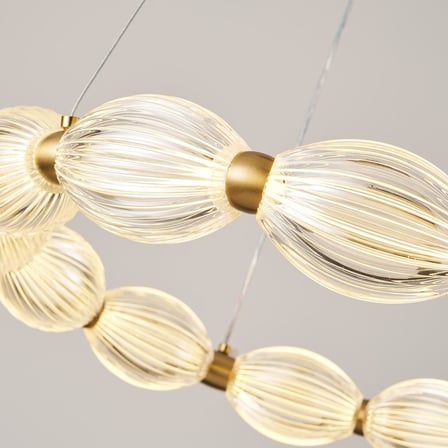 Aspen 12'li Yuvarlak Eskitme Sarkıt Led Modern Salon Avize