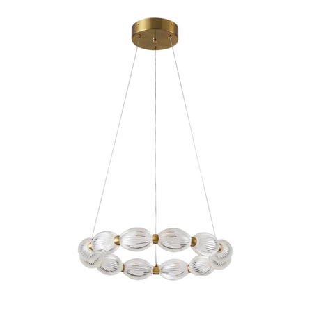 Aspen 12'li Yuvarlak Eskitme Sarkıt Led Modern Salon Avize
