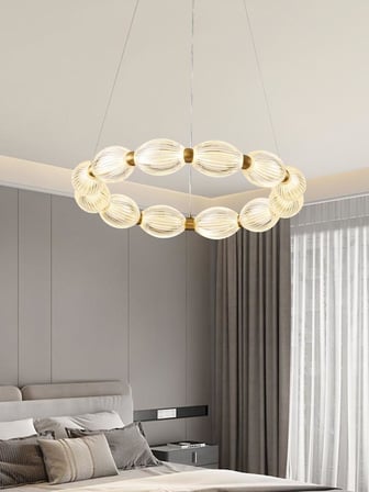 Aspen 12'li Yuvarlak Eskitme Sarkıt Led Modern Salon Avize