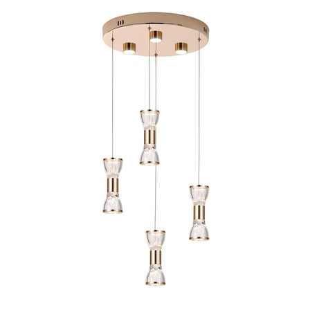 Sayen 4'Lü Yuvarlak Gold Sarkıt Led Avize