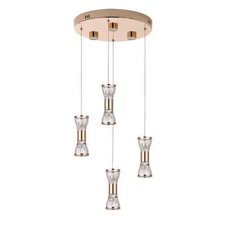 Sayen 4'Lü Yuvarlak Gold Sarkıt Led Avize