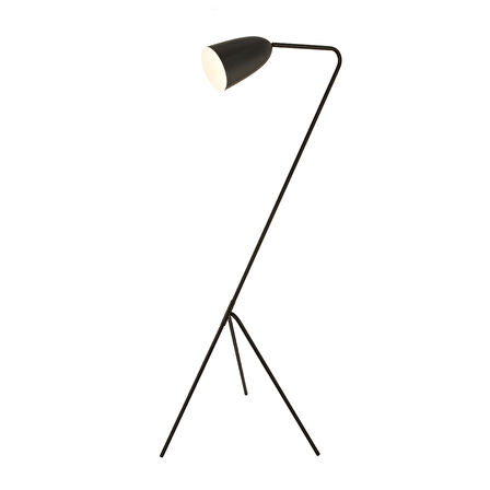 Yaman Siyah Retro Başlıklı Modern Dekoratif Köşe Lambader