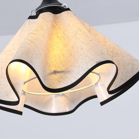 Milva Krem Rengi Siyah Kenarlı Modern Salon, Koridor Sarkıt Avize