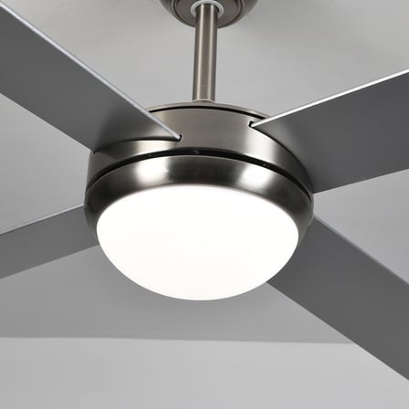 Ellis 4'lü Modern Tasarım Tavan Vantilatörü LED Avize Kumandalı Mobil Uygulamalı 3 Renk Aydınlatma Sessiz DC Motor