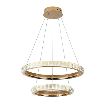 LUCA 2 KATLI GOLD LEDLİ AVİZE