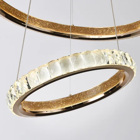 LUCA 2 KATLI GOLD LEDLİ AVİZE