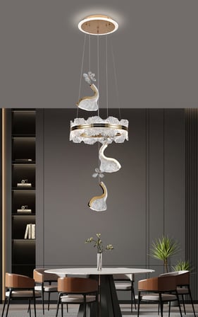 LILIANA 3'LÜ GOLD LED AVİZE
