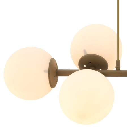 Luxora 6'lı Beyaz Camlı Sarkıt Eskitme Avize