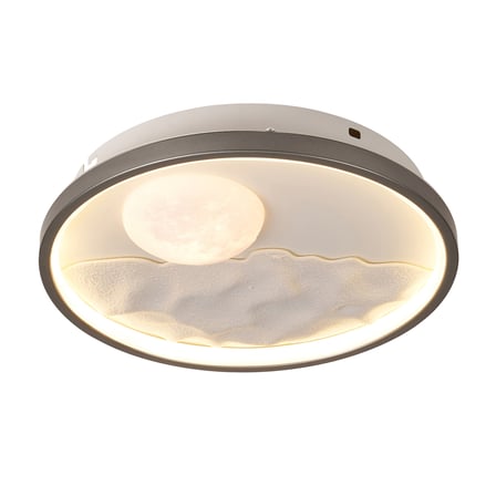 Skala 30'luk Ay Figürlü Yuvarlak 48 Watt Plafonyer Led Avize