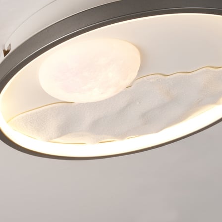 Skala 30'luk Ay Figürlü Yuvarlak 48 Watt Plafonyer Led Avize