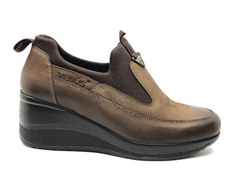 Venüs Maranta Hakiki Deri Dolgu Topuk Ortopedik Kadın Casual Ayakkabı