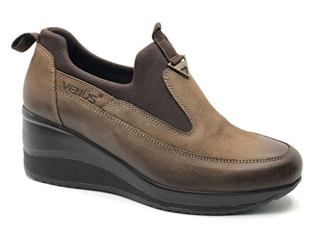 Venüs Maranta Hakiki Deri Dolgu Topuk Ortopedik Kadın Casual Ayakkabı