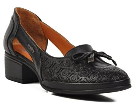 Venüs Opia Hakiki Deri Comfort Ortopedik Kadın Kısa Topuklu Ayakkabı