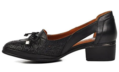 Venüs Opia Hakiki Deri Comfort Ortopedik Kadın Kısa Topuklu Ayakkabı