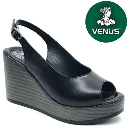 Venüs Torik Hakiki Deri Comfort Ortopedik Dolgu Taban Kadın Sandalet