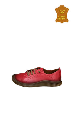 Venüs 2413504Y Hakiki Deri Kadın Anatomik Ayakkabı Kırmızı Ç