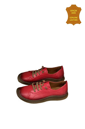 Venüs 2413504Y Hakiki Deri Kadın Anatomik Ayakkabı Kırmızı Ç