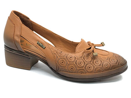 Venüs Opia Hakiki Deri Comfort Ortopedik Kadın Kısa Topuklu Ayakkabı