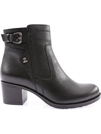 VENÜS 1779011K TOPUKLU TOKA DETAYLI KLASİK DERİ KADIN BOT