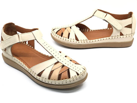 Venüs Margit Hakiki Deri Comfort Ortopedik Kadın Sandalet