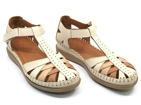 Venüs Margit Hakiki Deri Comfort Ortopedik Kadın Sandalet