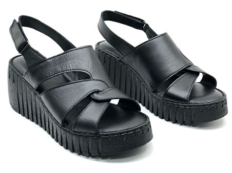 Venüs Morgen Hakiki Deri Comfort Ortopedik Kadın Sandalet