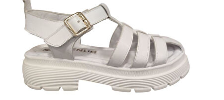 VENÜS 2409211Y BURNU KAPALI KADIN DERİ SANDALET