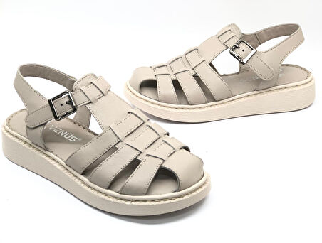 Venüs Yavanna Hakiki Deri Comfort Ortopedik Kadın Sandalet