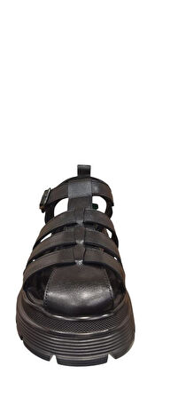 VENÜS 2409211Y BURNU KAPALI KADIN DERİ SANDALET