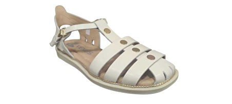 VENÜS 2512202Y DÜZ TABAN BURNU KAPALI KADIN DERİ SANDALET