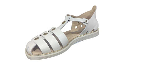 VENÜS 2512202Y DÜZ TABAN BURNU KAPALI KADIN DERİ SANDALET