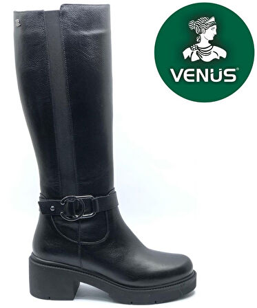 Venüs Festina Hakiki Deri Ortopedik Topuklu Kadın Çizme