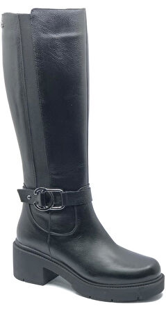 Venüs Festina Hakiki Deri Ortopedik Topuklu Kadın Çizme