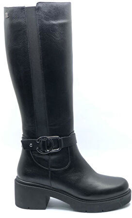 Venüs Festina Hakiki Deri Ortopedik Topuklu Kadın Çizme