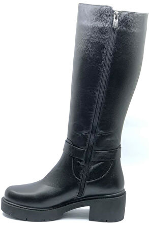 Venüs Festina Hakiki Deri Ortopedik Topuklu Kadın Çizme