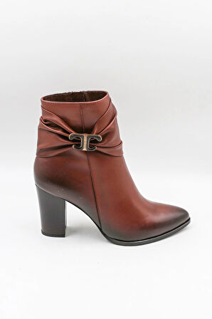 Venüs Kadın Hakiki Deri Topuklu Aksesuar Detaylı Bot 2355809K - Taba - 36