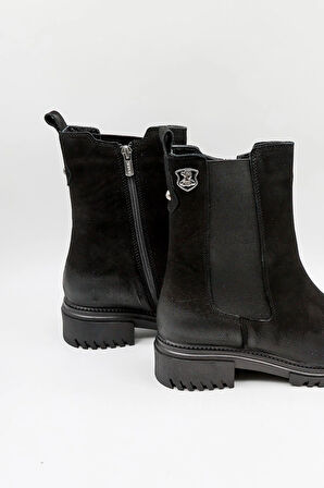 Venüs Kadın Hakiki Deri Yanı Lastikli Kalın Taban Günlük Bot 1950864K