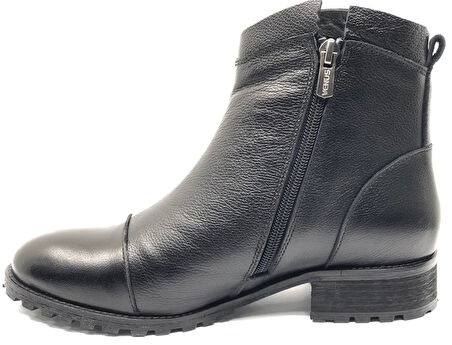 Venüs Marsel Hakiki Deri Düz Kaymaz Taban Ortopedik Kadın Bot