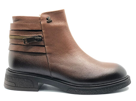 Venüs Umbra Hakiki Deri Kaymaz Taban Ortopedik Kadın Bot