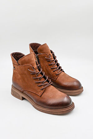 Venüs Kadın Bağcıklı Hakiki Deri Bot 2551020K - Vizon - 36