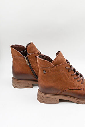 Venüs Kadın Bağcıklı Hakiki Deri Bot 2551020K - Vizon - 36