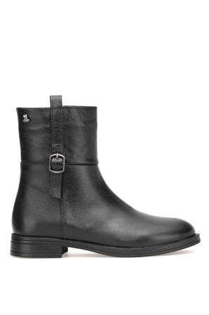 VENÜS 2552701K DÜZ TOPUK KLASİK DERİ KADIN BOT