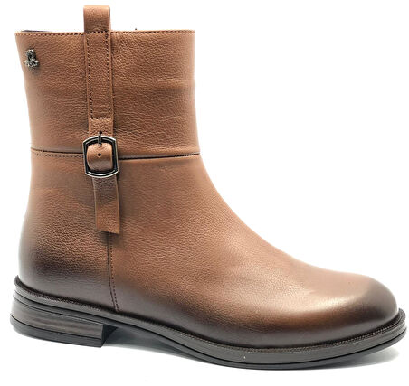 Venüs Harmany Hakiki Deri Düz Kaymaz Taban Ortopedik Kadın Bot