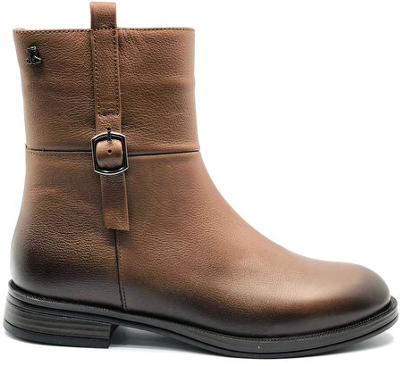 Venüs Harmany Hakiki Deri Düz Kaymaz Taban Ortopedik Kadın Bot