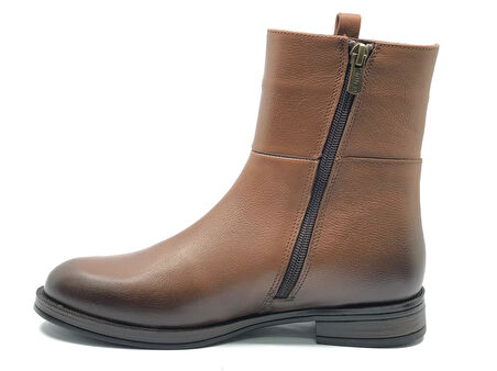 Venüs Harmany Hakiki Deri Düz Kaymaz Taban Ortopedik Kadın Bot