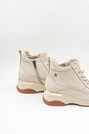 Venüs Kadın Deri Bağcıklı Bot 2313091K - Bej - 36