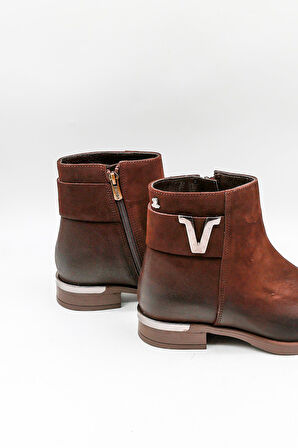 Venüs Kadın Hakiki Deri Yanı Toka Detaylı Günlük Bot 2553202K - Kahve - 36