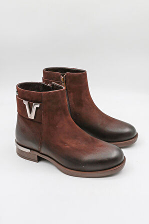 Venüs Kadın Hakiki Deri Yanı Toka Detaylı Günlük Bot 2553202K - Kahve - 36