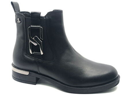 Venüs Apricus Hakiki Deri Düz Kaymaz Taban Ortopedik Kadın Bot