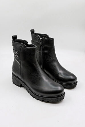 Venüs Kadın Hakiki Deri Waterproof Fermuarlı Bot 1950839K - Siyah - 36